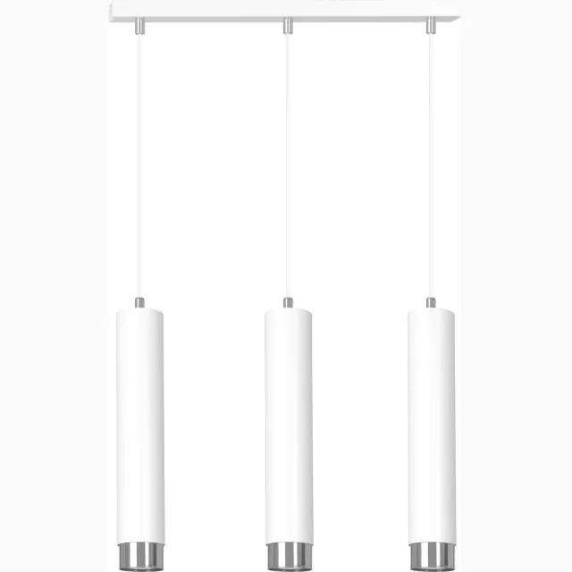 Emibig Gavle 3L witte pendelkoker GU10 met chroom afwerking - Perfecte verlichting voor elke ruimte