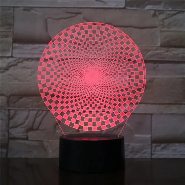 MC Living 3D Led Lamp Met Gravering - RGB 7 Kleuren - Illusie