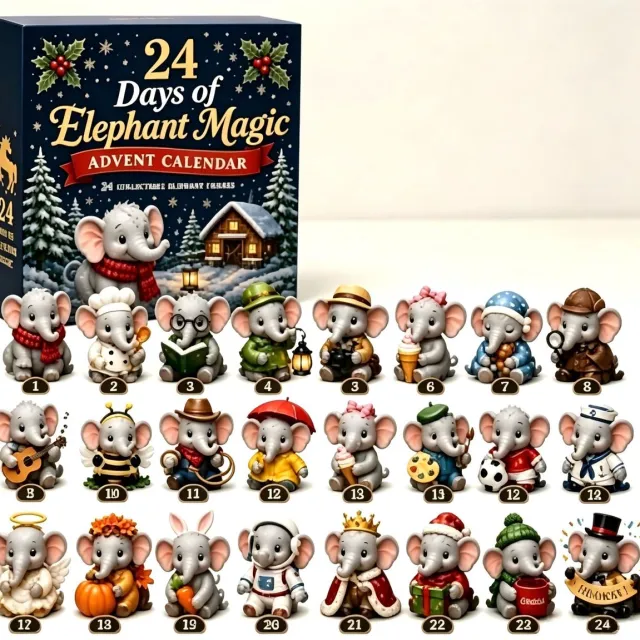 Sanorum 2026 Nieuwste 24-Daagse Aftelkalender Hangers - Acryl Charms met Handgemaakte Uitstraling - Dagelijkse Verrassing & Feestelijke Sfeer - Perfect Cadeau Zoals in de figuur wordt getoond