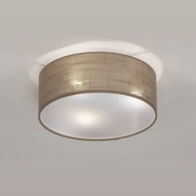 Lumidora Plafondlamp 73147 - Plafonniere - ARLES - 3 Lichts - E27 - Taupe - Stof - ⌀ 35 cm
