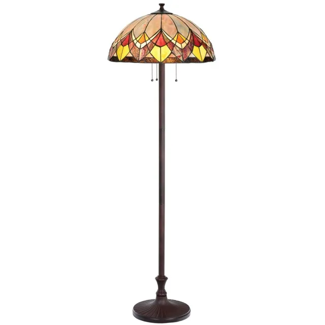 Coloured by Art Tiffany Vloerlamp Blossom - Art Deco Trade Multicolour