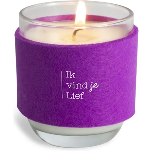 Miko Ik vind je lief-cosy candle-kaars-liefde wit