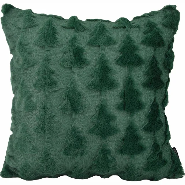 NOVÉE Kerst Furry XMAS Tree Groen Kussenhoes | 45 x 45 cm | Polyester groen 45x45