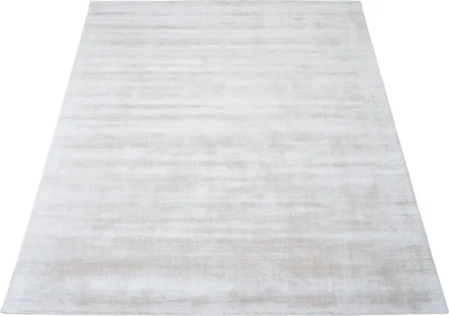 Veer Carpets Vloerkleed Cos Ivory - 160 x 230 cm - Luxe Viscose Design Vloerkleed met Zijdezachte Glans Wit