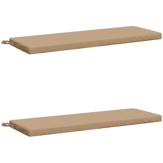 vidaXL Bankkussens - SOEST - 2 - st - 100% - Polyester - Zand - 110 - x - 40 - x - 5 - cm