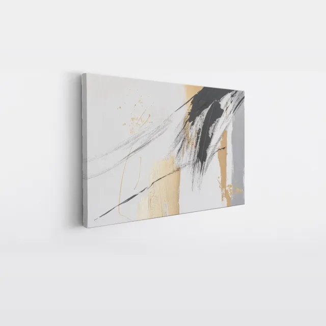 Saammp Canvas Schilderij - Vegen - minimalistisch - Abstract - 50x40 - Foto op canvas - Wanddecoratie - Muurdecoratie Woonkamer - Slaapkamer decoratie - Canvas Print Multicolor