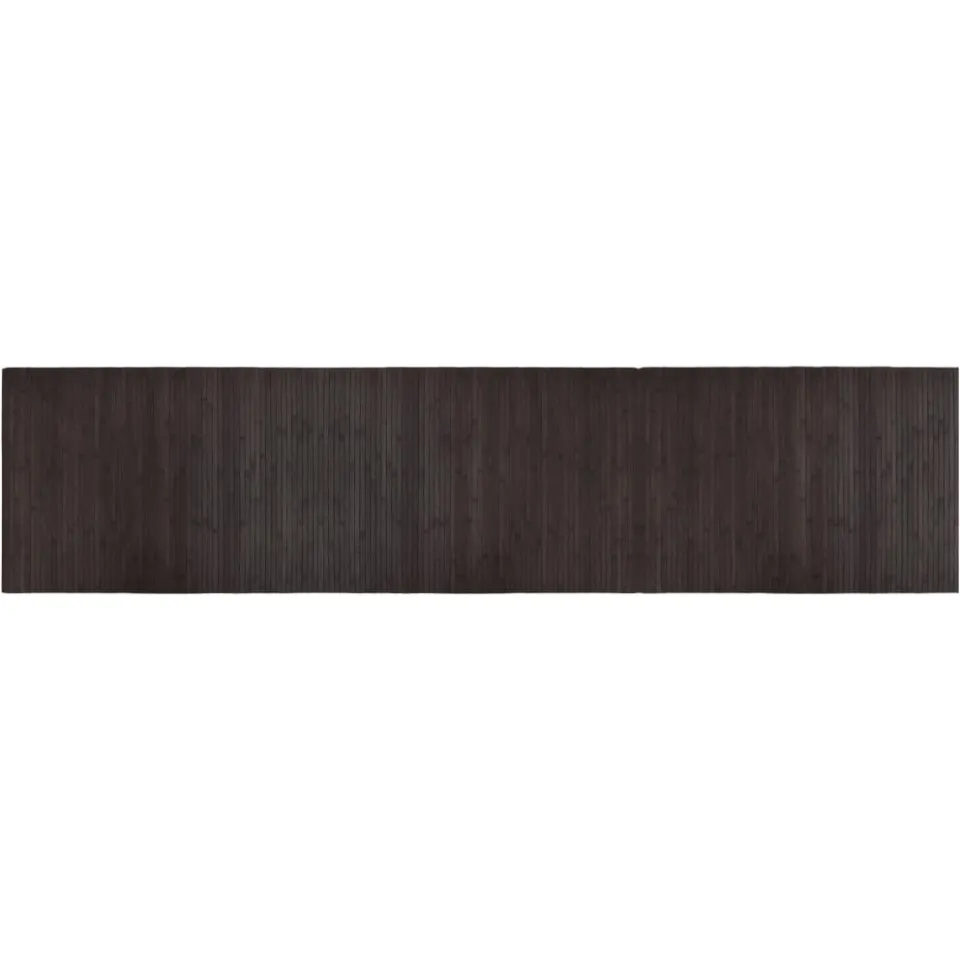 vidaXL Vloerkleed rechthoekig 70x300 cm bamboe donkerbruin bruin
