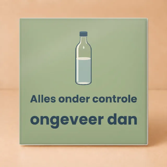 Bedruk King Strakke minimalistische Mijn planning is 6-7 Tegel – Humoristische planning quote voor georganiseerde planners - 15 x 15 cm Wit
