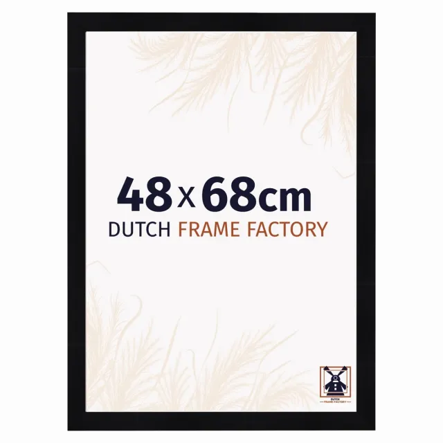 Dutch Frame Factory Fotolijst 48x68 cm - MDF - Zwart Hoogglans - Praag