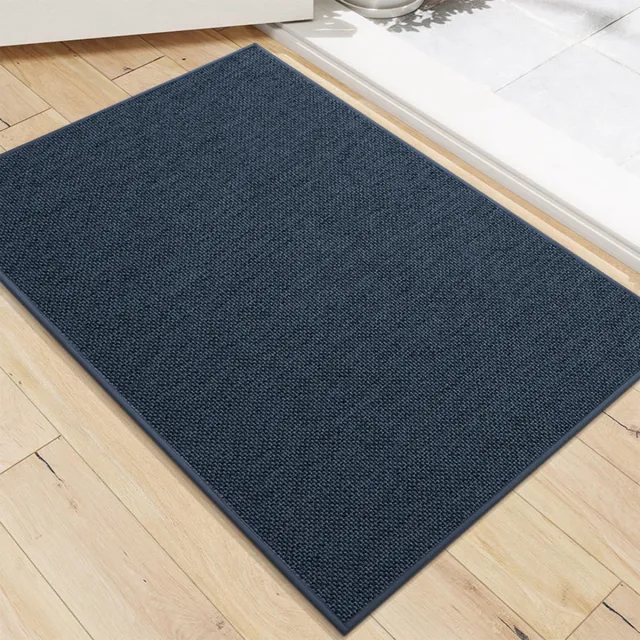 Ibenzoa Blauwe antislip deurmat van 40x60 cm voor binnen en buiten gebruik