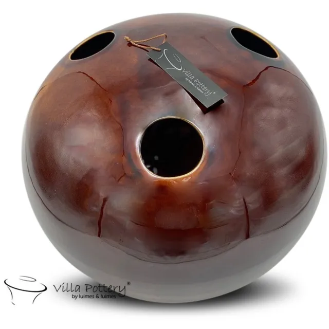 Villa Pottery Marrakech Vaas Bruin Cognac D30 x