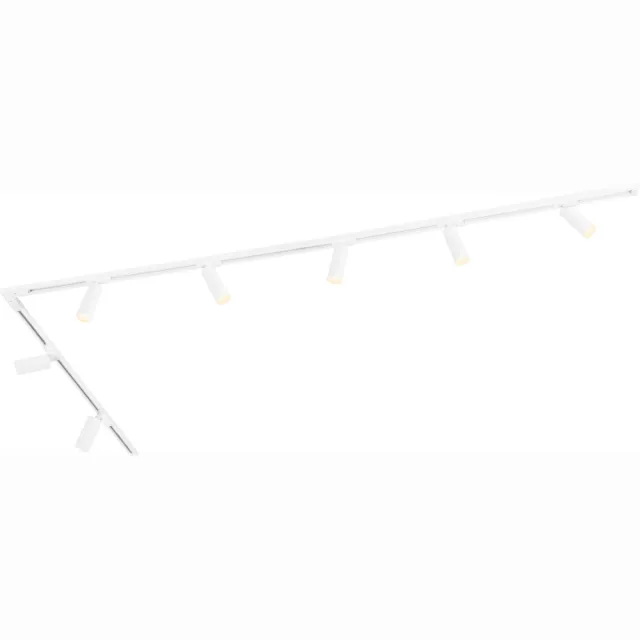 LEDVION LED Railverlichting 3M + 7 Railspots (5W - 2700K - Wit - Dimbaar) - 1-Fase