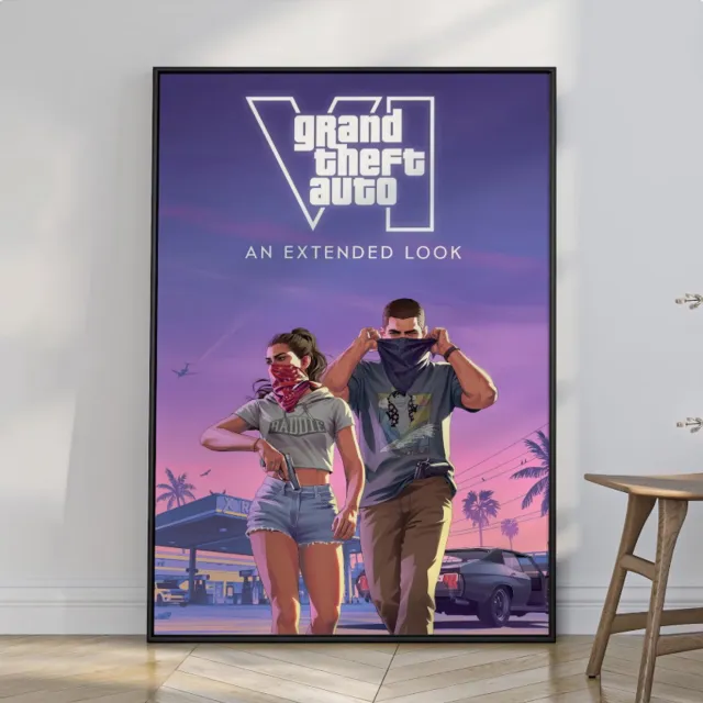 Holland Rose Poster Grand Theft Auto VI (GTA 6) - PS5 - Gaming wallart- Wanddecoratie - 60x42cm - A2 - Hoogwaardig glans - Geschikt om in te lijsten - Cadeau | Kerst