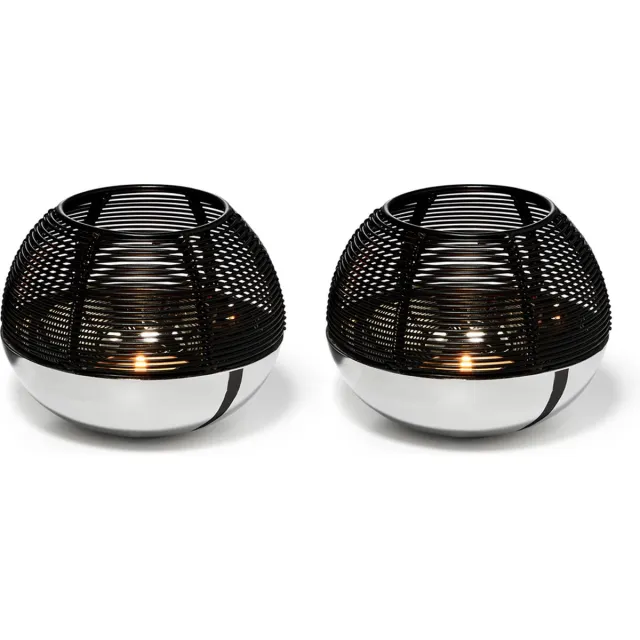 Philippi Set Luna theelichthouders S - Waxinelichthouders - Zwart - Modern