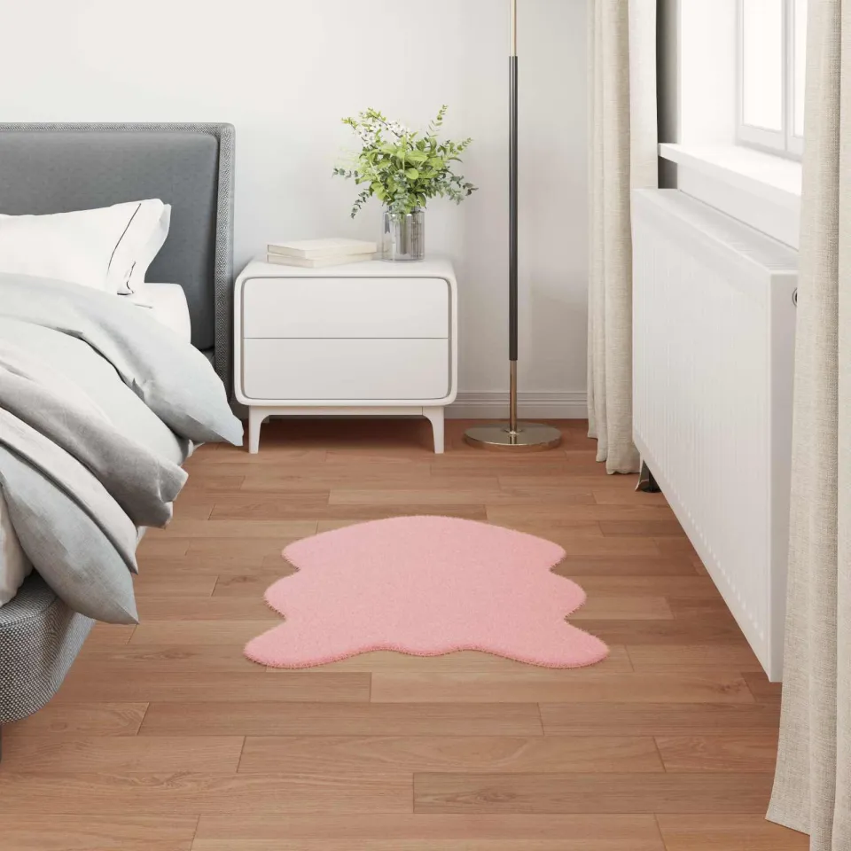 vidaXL Antislip vloerkleed van imitatie konijnenbont OLITE Roze, foto 3