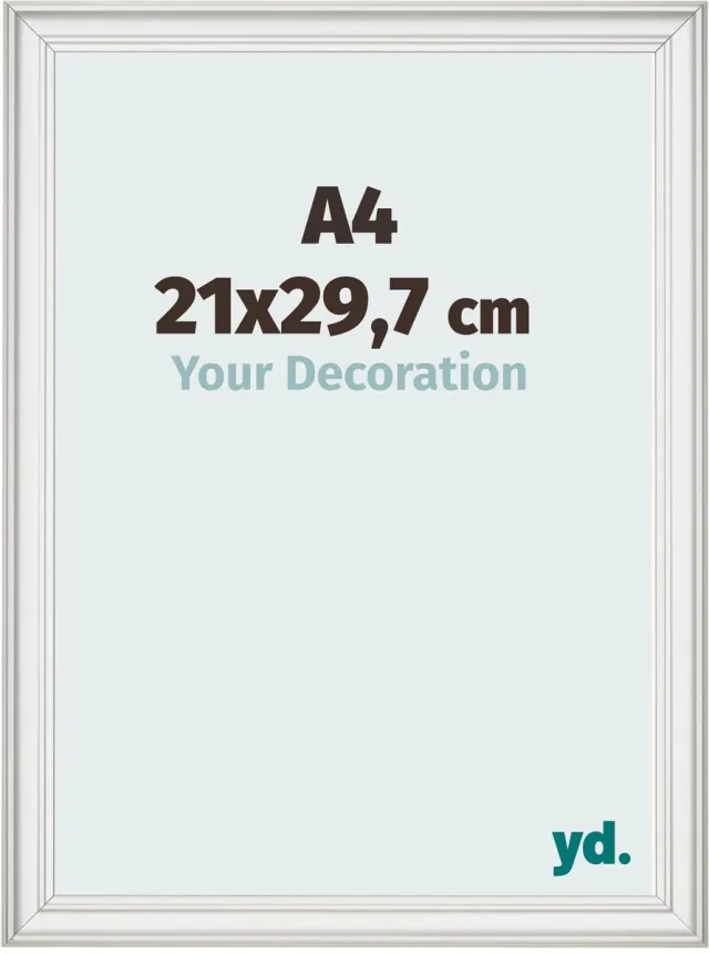 yd. Your Decoration - Fotolijst A4 21x 29,7 cm - MDF - Wit Geveegd - Lazio