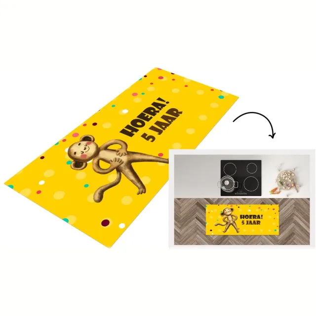 KitchenYeah Keukenloper - Loper keuken - Jubileum - Dieren - Verjaardag - Keukenloper vinyl Multicolor