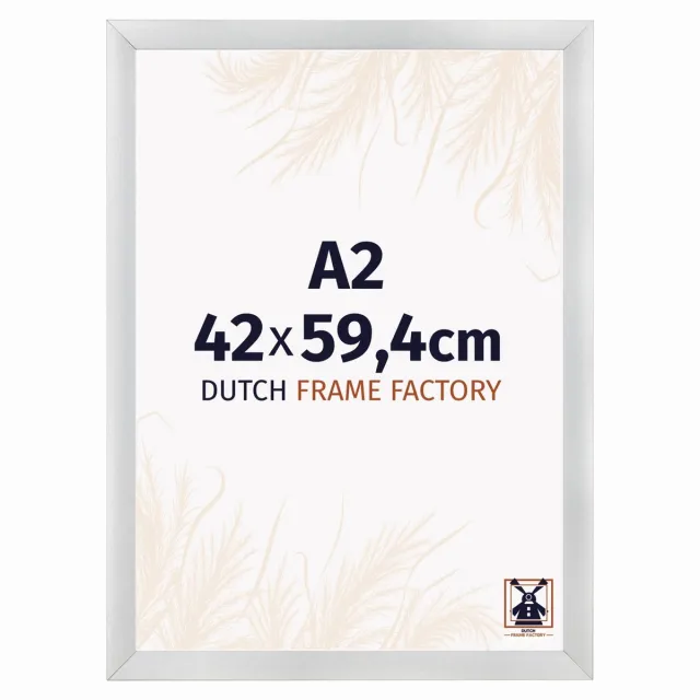 Dutch Frame Factory Fotolijst A2 42x59,4 cm - MDF - Zilver Mat - Praag