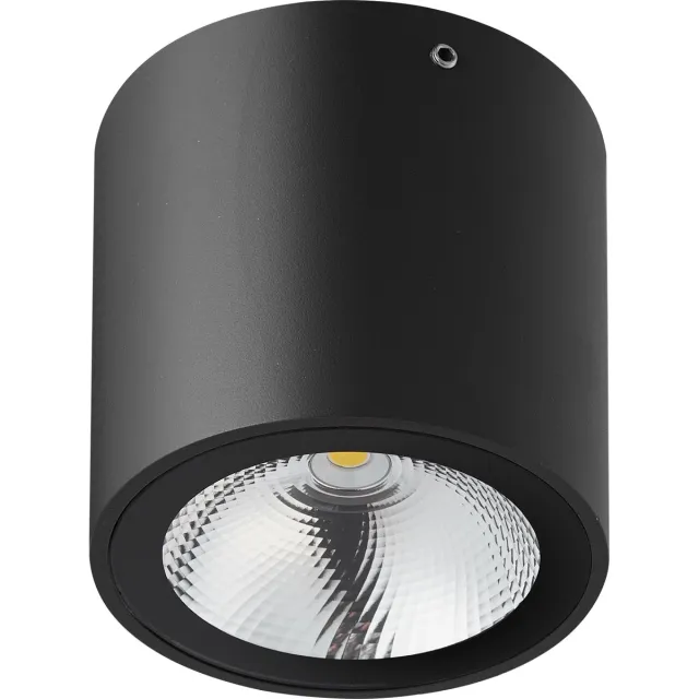 Fantasia Zazou opbouw plafondlamp zwart, aluminium, IP54, ingebouwde LED 6W 3000K warm wit, 567 lumen, Ø90 x 88 mm