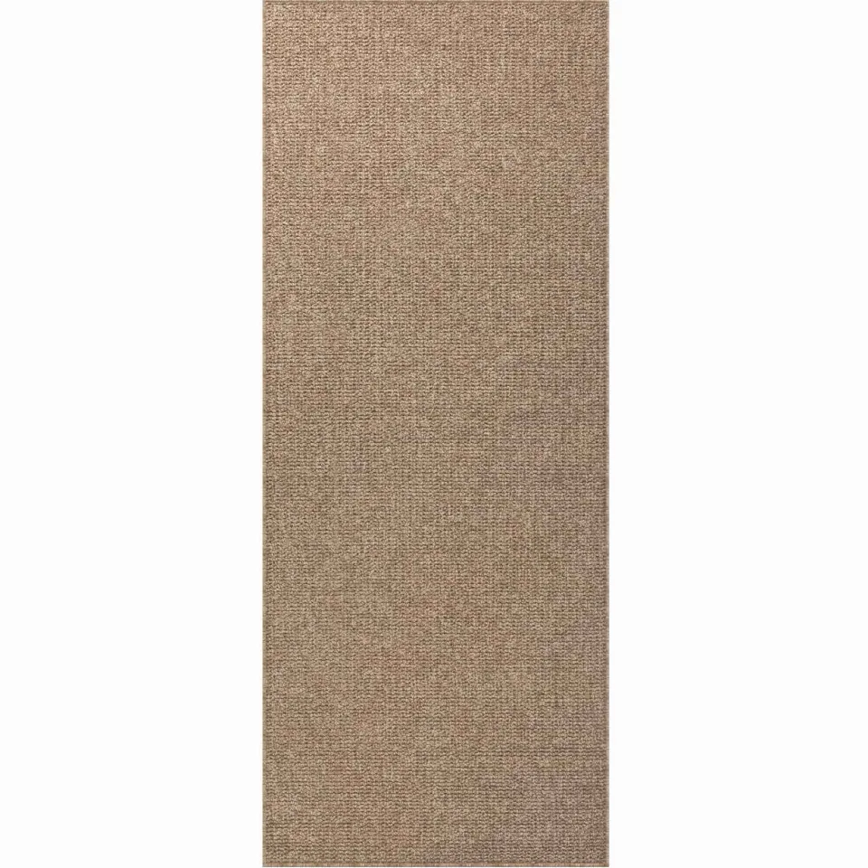 vidaXL Binnen- en buitentapijt AGIRA Naturel 150 x 80 cm Polyester Bruin