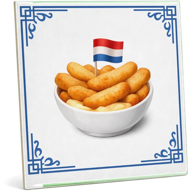 Mr Cadeautjes Tegel 20 x 20 cm - design Keukenhumor rond een andere populaire snack, met eenzelfde p | cadeau Wit