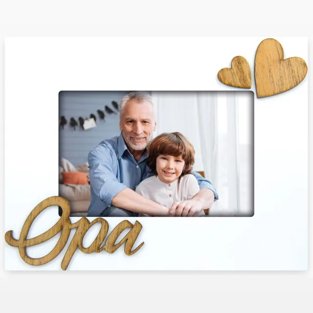 Zep Houten Fotolijst met tekst Opa Wit voor foto 10x15 - MN461DE