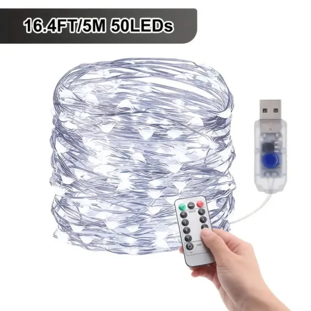 Nivard Lichtslinger - Lichtsnoer Buiten - Binnen - Klimop Slinger - Slinger Met Led Lichtjes - Wit - 10M