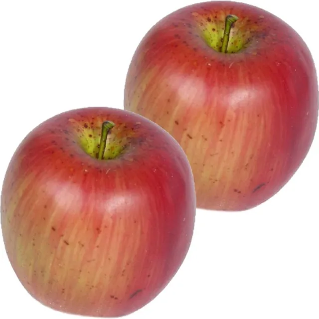 Bellatio Flowers & Plants Bellatio Kunstfruit appels - decoratievrucht - 8 cm - 8x stuks - decofruit - sier - fruitschaal Multi