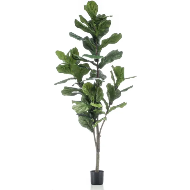 Emerald Kunstboom Ficus Lyrata 150cm - Kunstplant voor binnen - Ficus kunstplant Groen