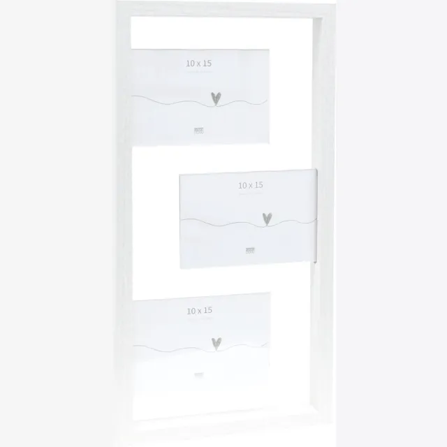 Deknudt Frames multifotolijst S68UA1 P3 - wit - mdf/kunststof - 3x 10x15