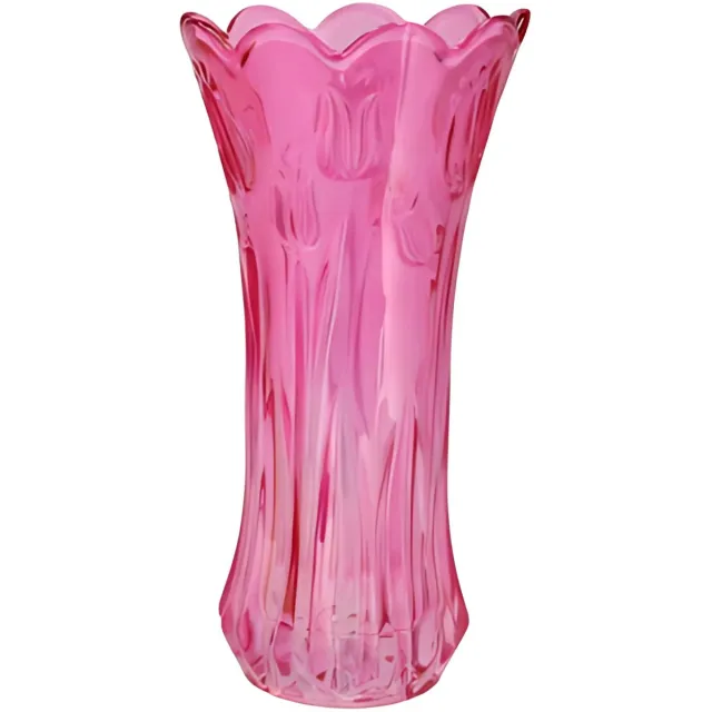DK design Bloemenvaas Delight - boeket vaas - glas - roze - 11 x 20 cm
