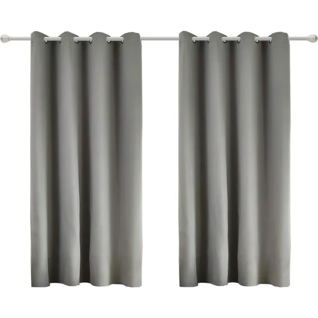 Furnibella 2 Gordijnen Donkergrijs Set Van 2 voor Woonkamer en Slaapkamer,Gordijn Verduisterend en Ondoorzichtig 135x175cm