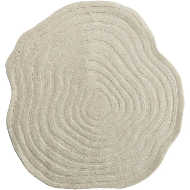 Beliani ANKARAE - Vloerkleed - Beige - ø 200 cm - Wol