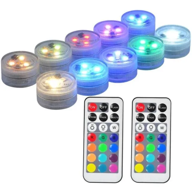 Ayangoods Waterdichte LED Waxinelichtjes - Decoratieve Pompoenverlichting - Set van 10 - Warm Wit Kaarslicht - Batterij-aangedreven - Maatnaam: 1,5 inch licht groente