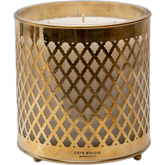 Côté Bougie geurkaars Dinanderie Merinide - Bois de Riad Goud