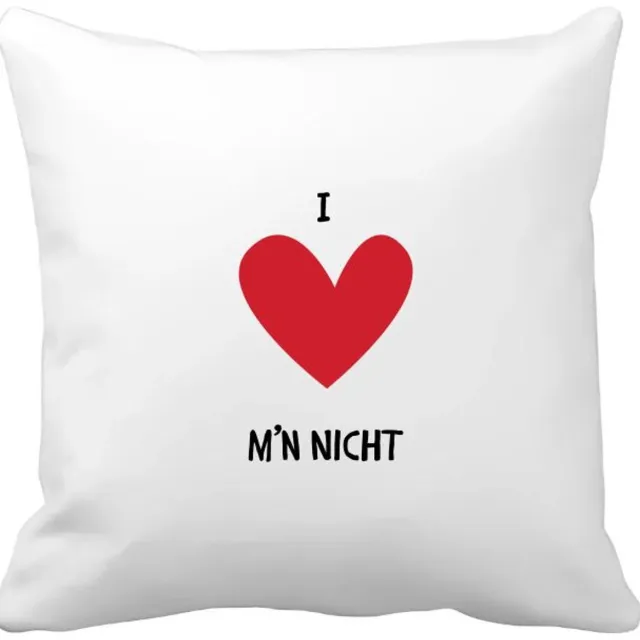Akyol ik hou van mn nicht Kussen hoes - Nicht - de liefste nicht - cadeau voor je nicht - familie - hartje - 40 bij 40 cm Multicolor