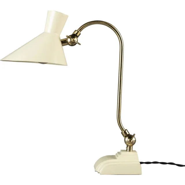 Dutchbone bureaulamp Gaia beige, goud