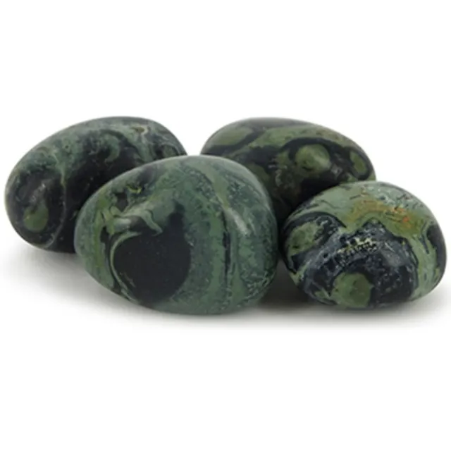 Ruben Robijn Jaspis kamballa 50 gr. trommelstenen (mt3) Groen / zwart