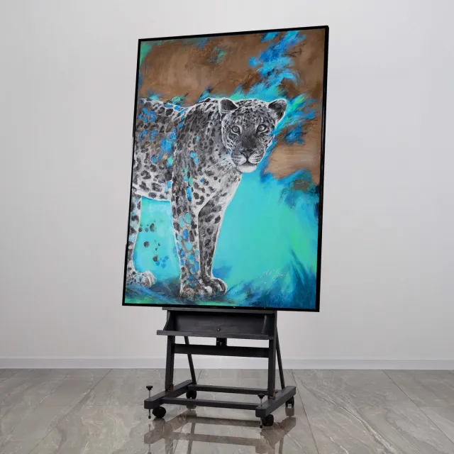 YS Canvas schilderij 140x100 cm handgeschilderd vaardigheid en kracht abstract – YS-Art Gallery – Energieke wanddecoratie voor woonkamer – Modern schilderij voor hal en kantoor Black