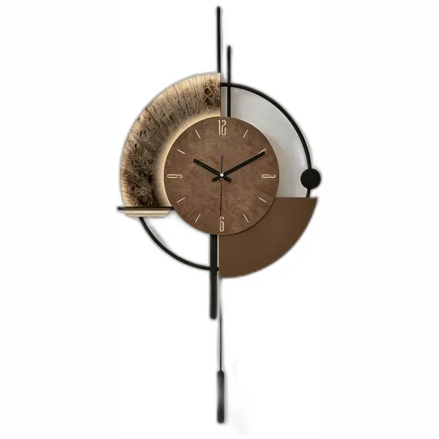 Mura Logistiek Mura Klok - Wandklok - Bruin