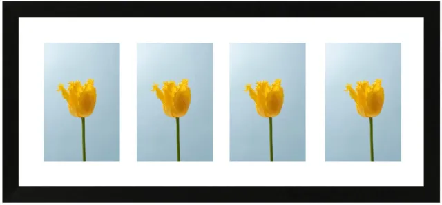 SecaDesign Anima Vierluik Fotolijst - Fotomaat 10x15 cm - Zwart
