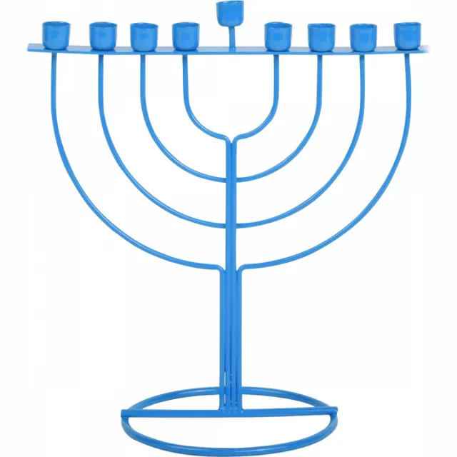 WireFrame Menorah Candle Holder Blue - WireFrame Blauw