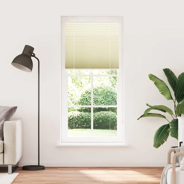 vidaXL Plissé rolgordijn 95x200 cm stofbreedte 94,4 cm polyester crème