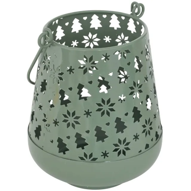 Feeric lights & Christmas Lanterne de Noël scandinave H. 14 cm vert