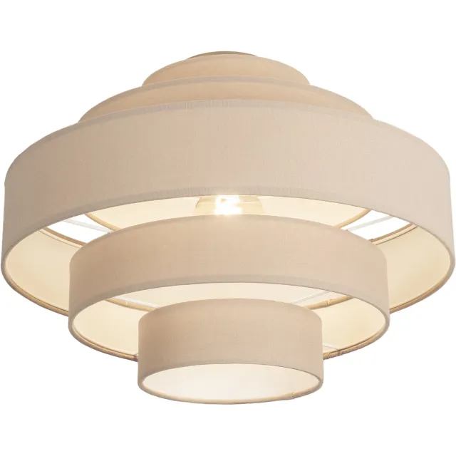 Lumidora Plafondlamp 75183 - Plafonniere - POLIGNANO - E27 - Taupe - Metaal - ⌀ 52 cm