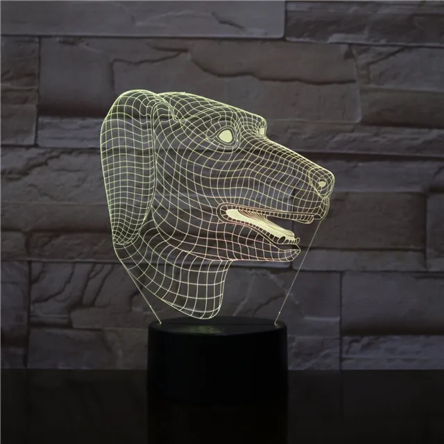MC Living 3D Led Lamp Met Gravering - RGB 7 Kleuren - Hond