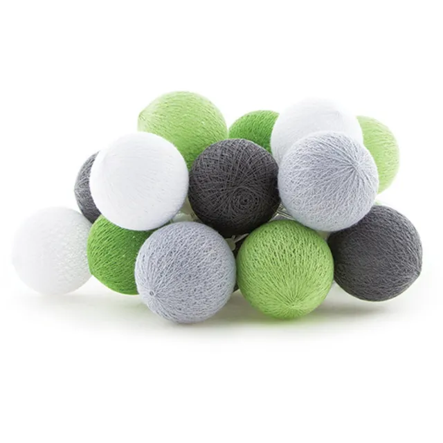 Cotton Ball Lights LED lichtslinger voor buiten - STARTERSET - verlengbaar - 20 lampjes - Verde