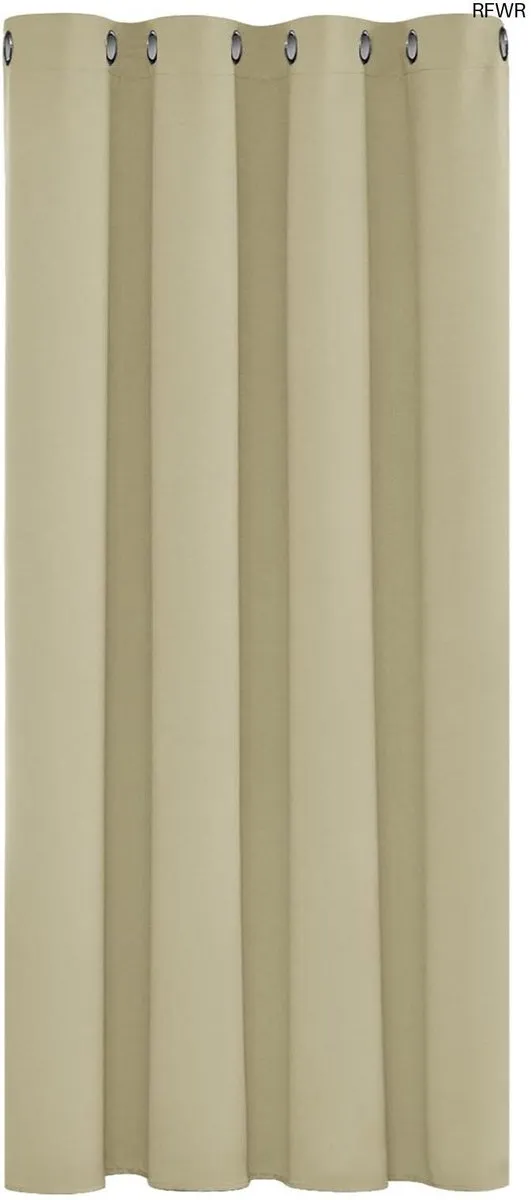 RFWR Verduisterende Gordijnen met Oogjes - Beige, 132x138 cm - Warmtewerende Stof voor Woonkamer