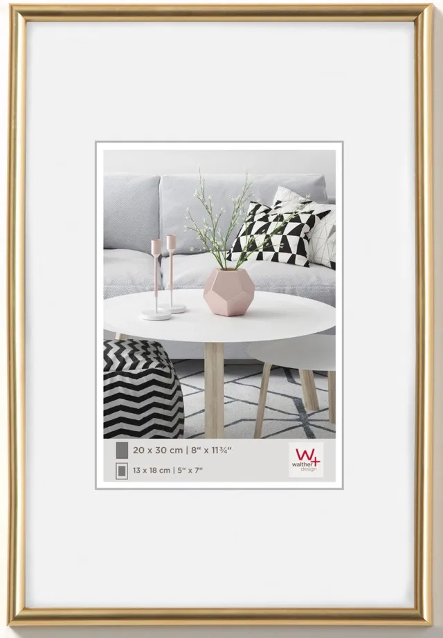Walther Galeria - Kunststof lijst - Fotoformaat 40x50 cm - Metallic Goud