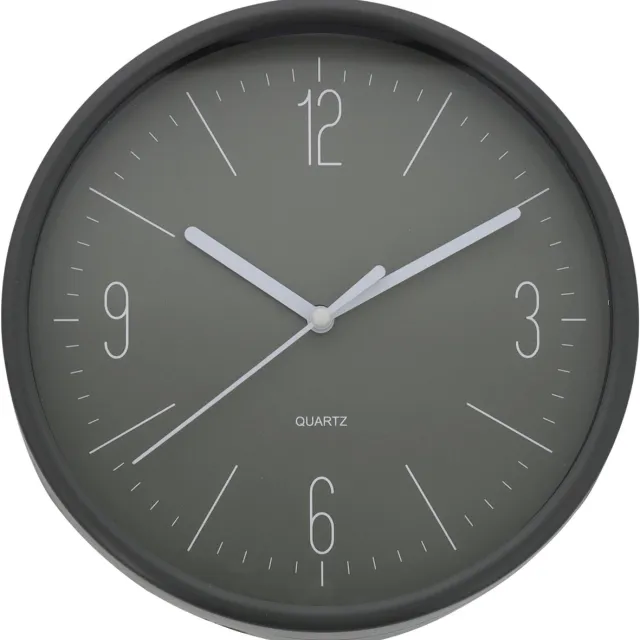Erasmus Group Benelux Premium Quartz Wandklok - Met Ophanghaakje - Grijs - Ø 20 cm